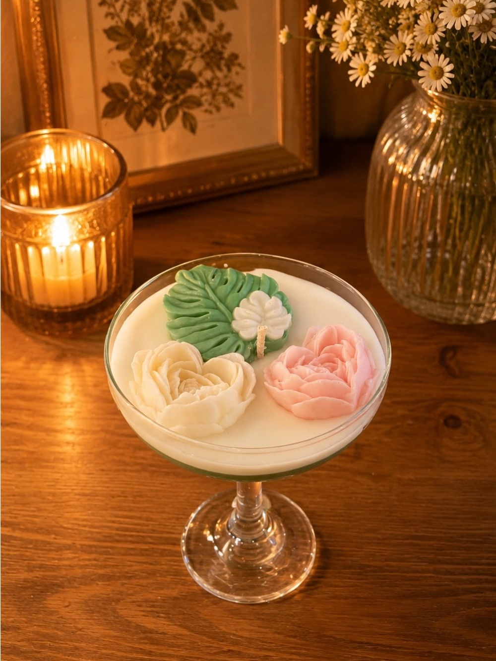 Romantic Japanese Magnolia Martini Candle